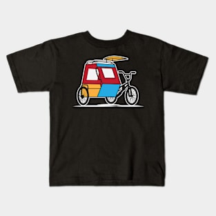 Philippines Padyak Bicycle Pedicab Kids T-Shirt